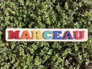 Puzzle prénom arc en ciel