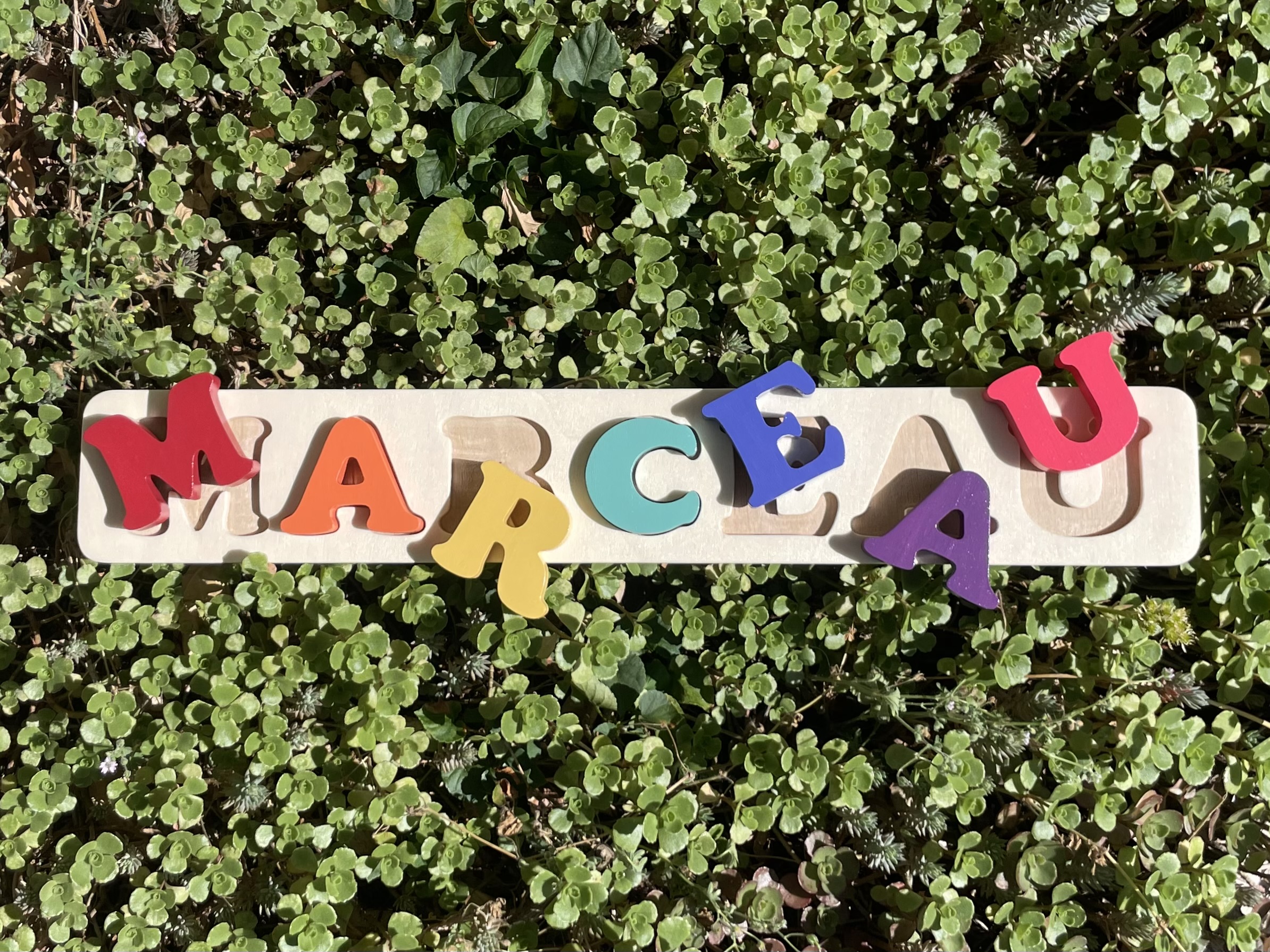 Puzzle prénom arc en ciel