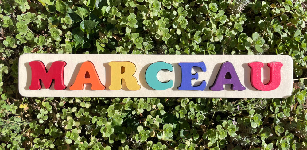 Puzzle prénom arc en ciel